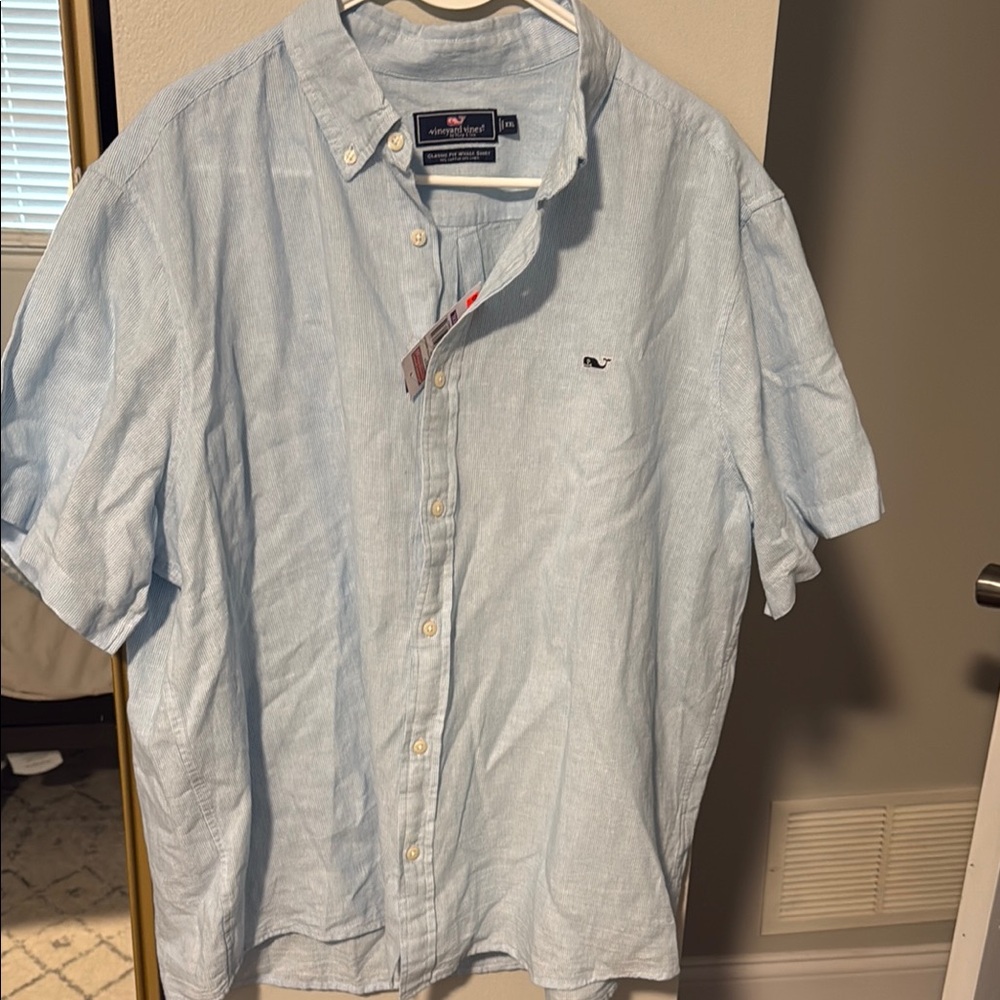 Vineyard Vines Blue Casual Button Down Shirt